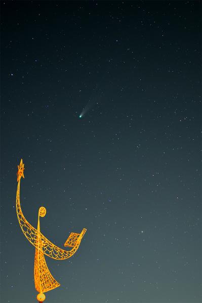 Comet C/2025 A6 Lemmon from Angels' hill near Trakai